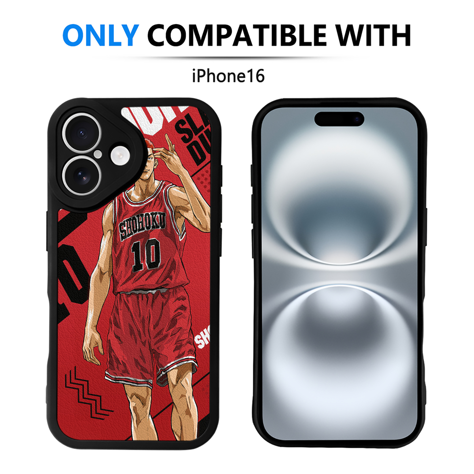 （画像用） SLAM DUNK／スラムダンク 【iPhone 16シリーズ対応】シリコンスマホケース（レザー調） 材質：シリコン